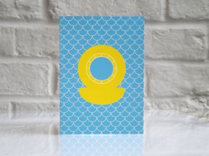 Deep sea diver card
